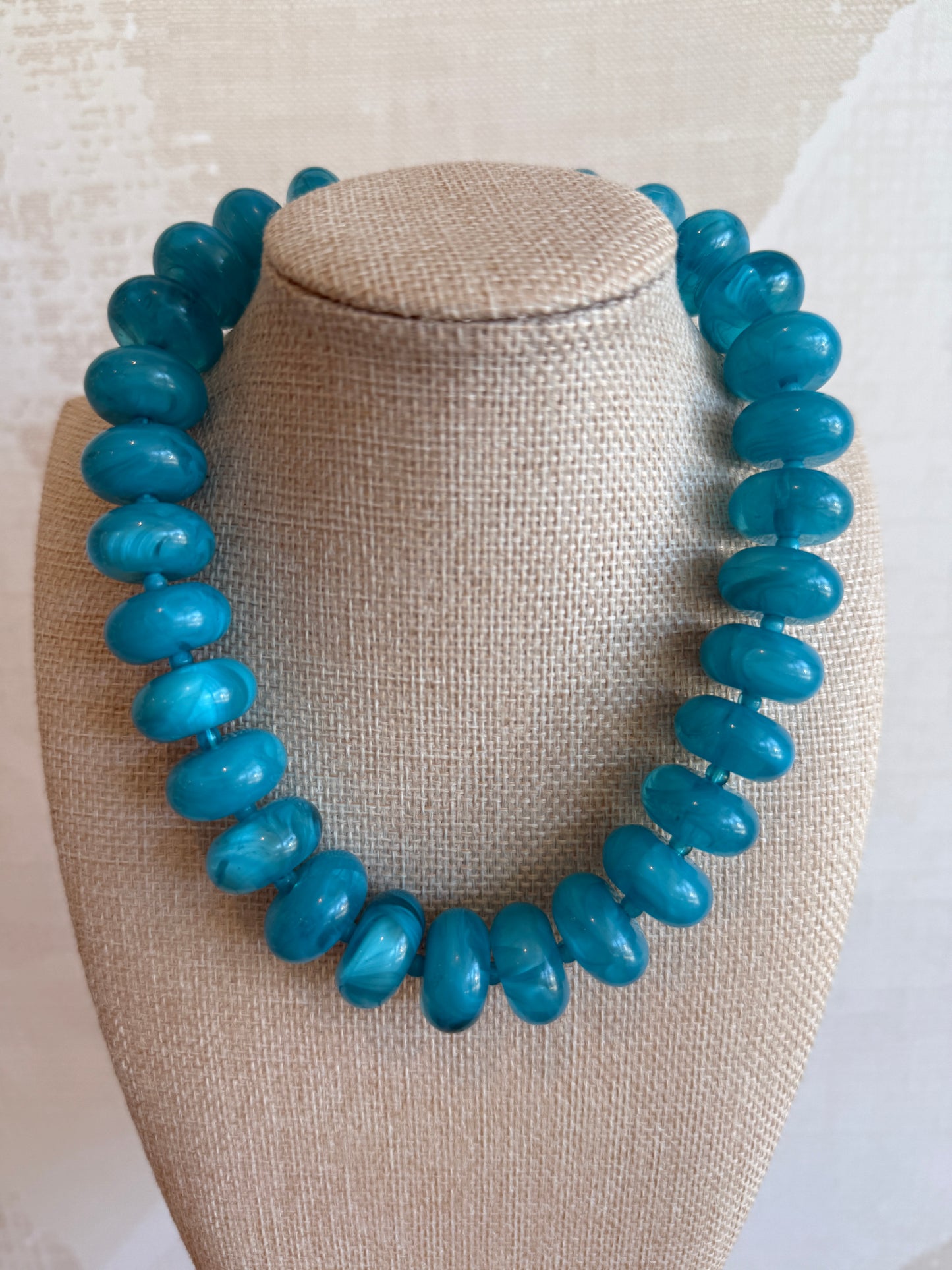 Bright Blue Bauble Necklace