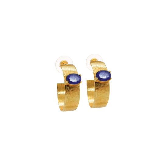 Sapphire Hoop Earrings