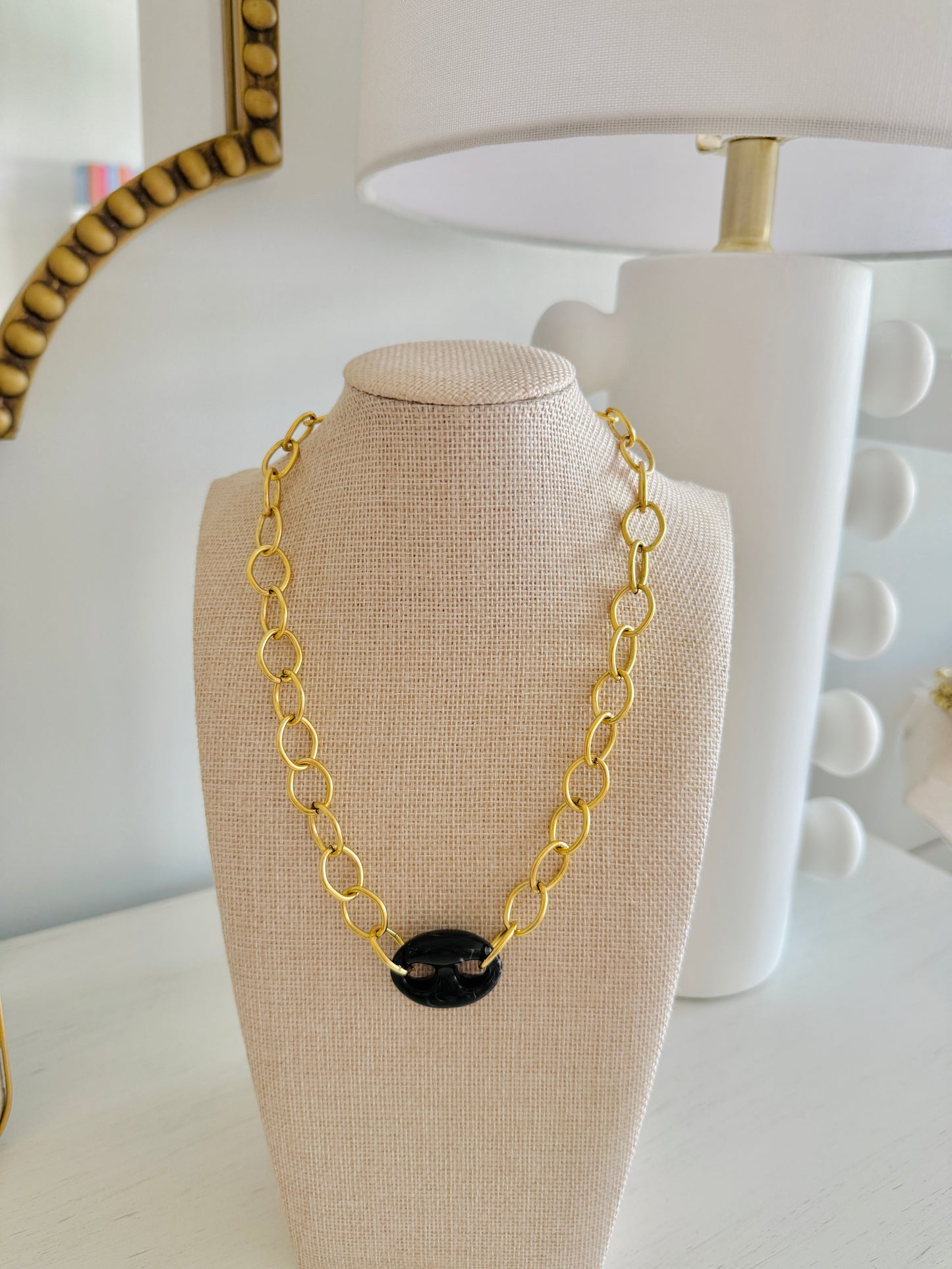 Pop of Black Necklace