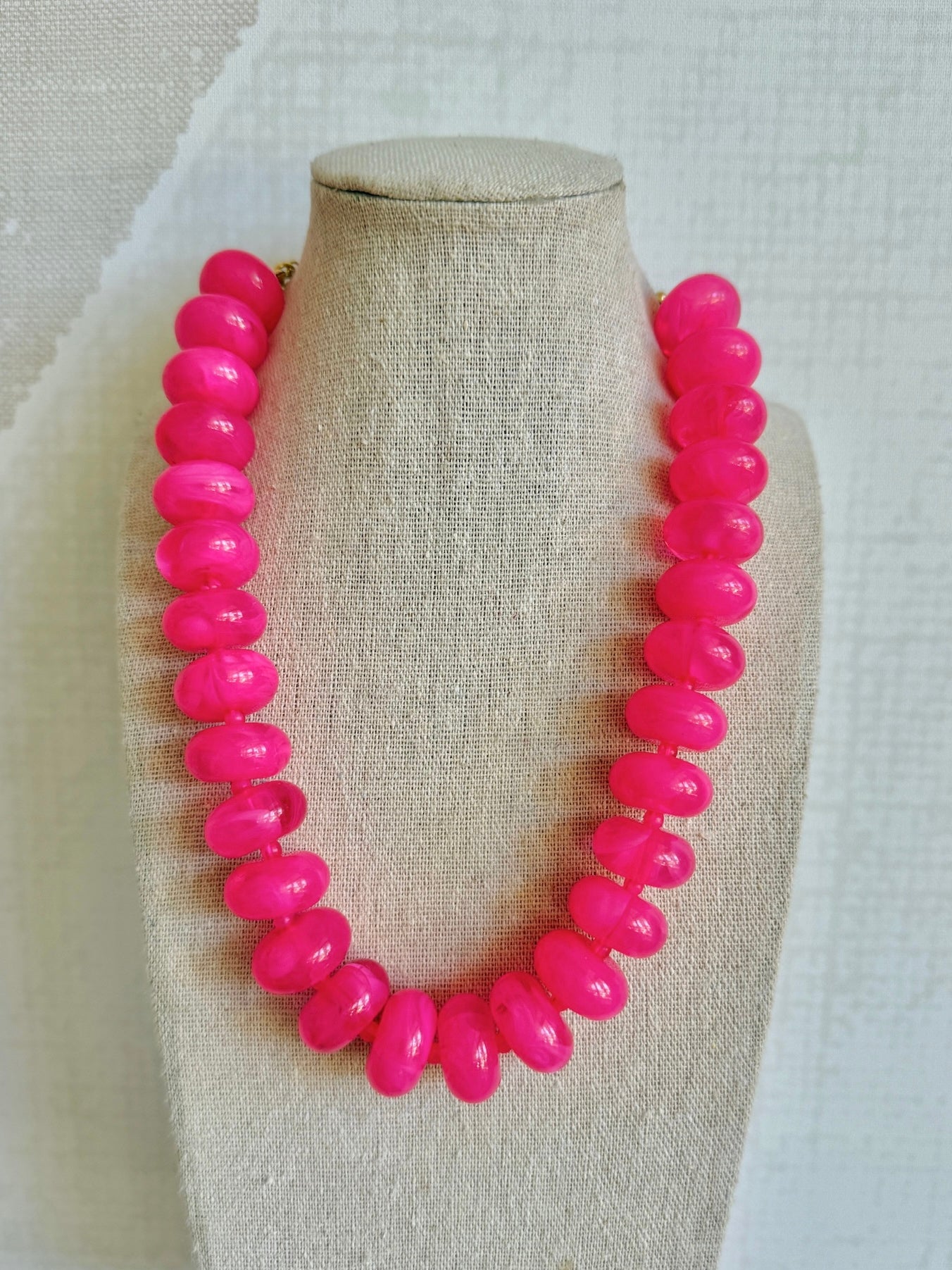Hot Pink Bauble Necklace