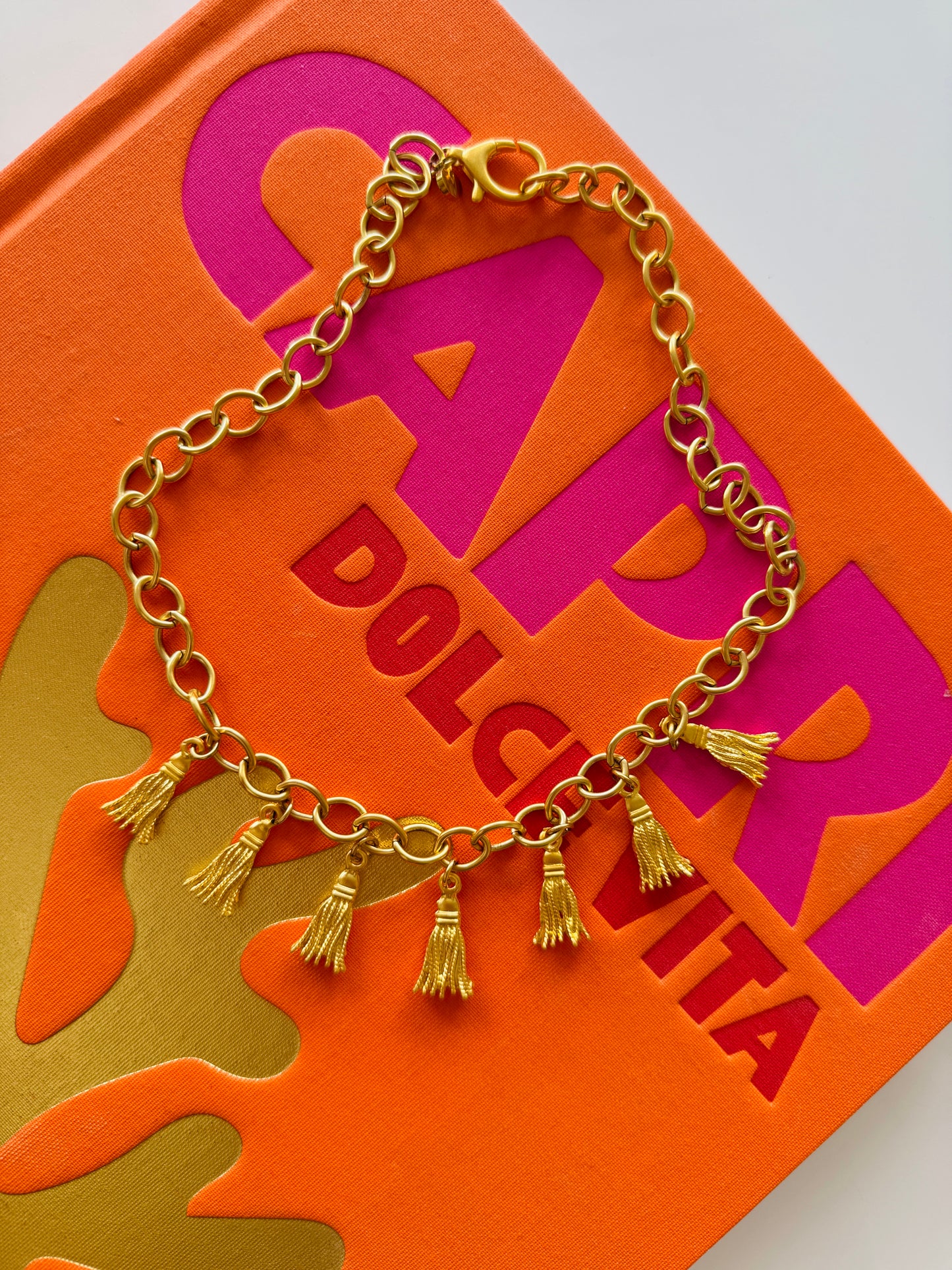 Gold Tassel Necklace