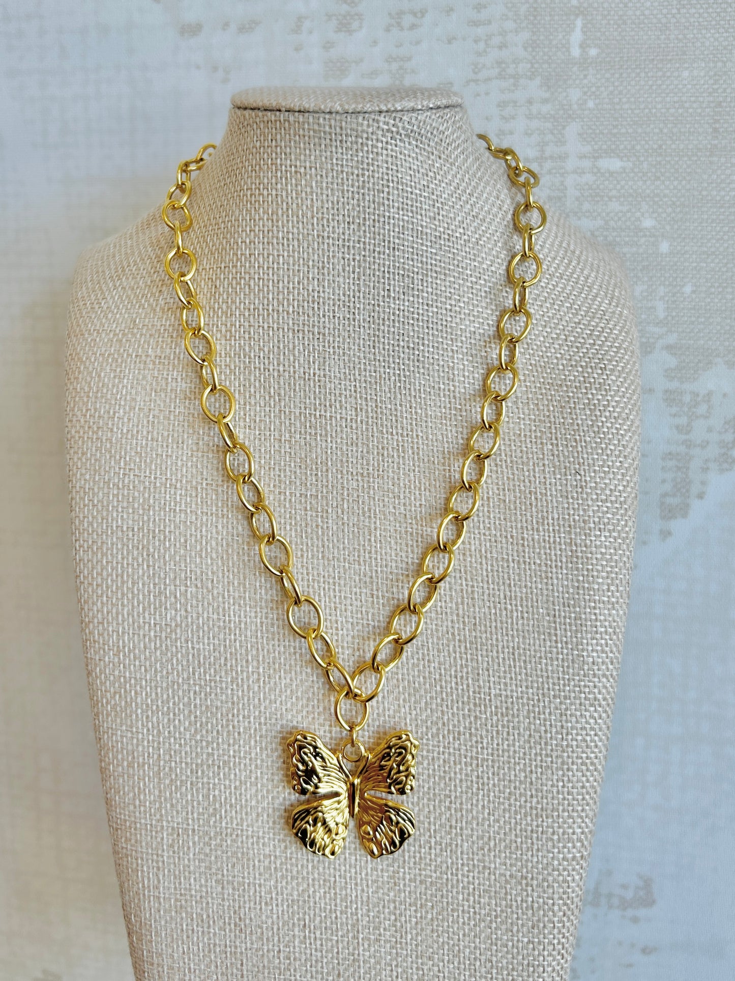 Gold Butterfly Necklace