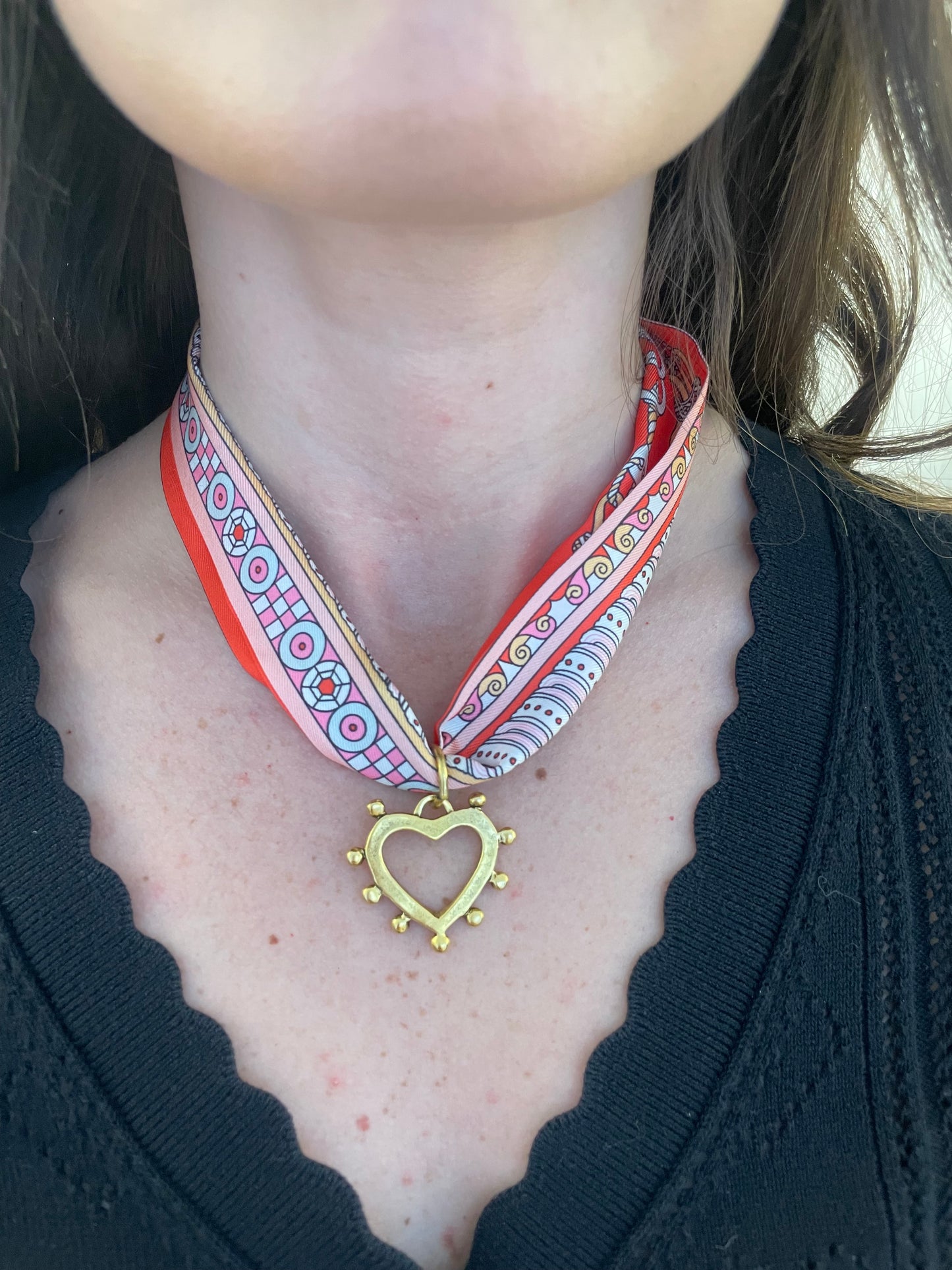 Happy Hearts Scarf Necklace