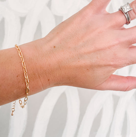 Paperlink Gold Chain Bracelet