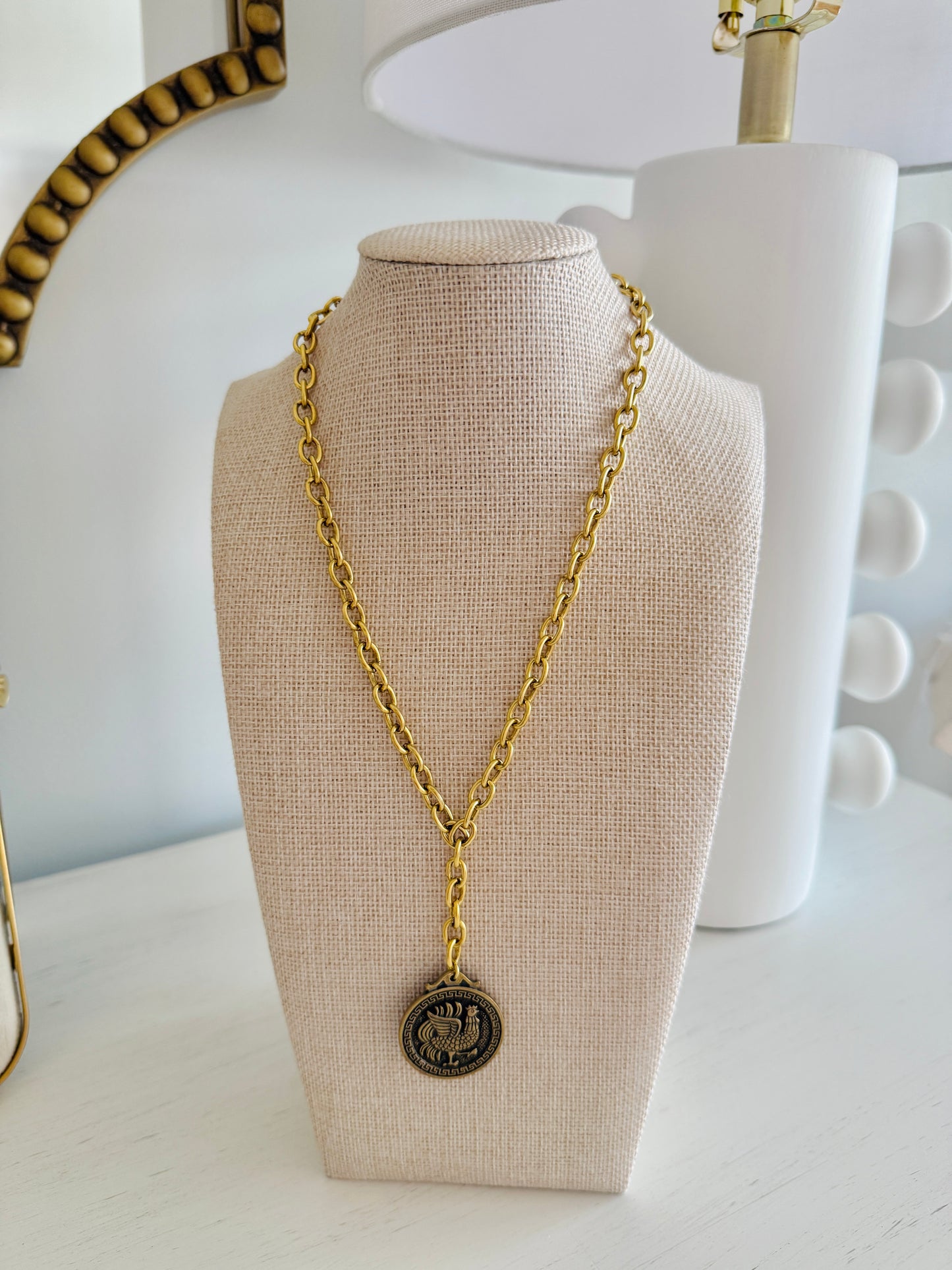Rooster Drop Necklace