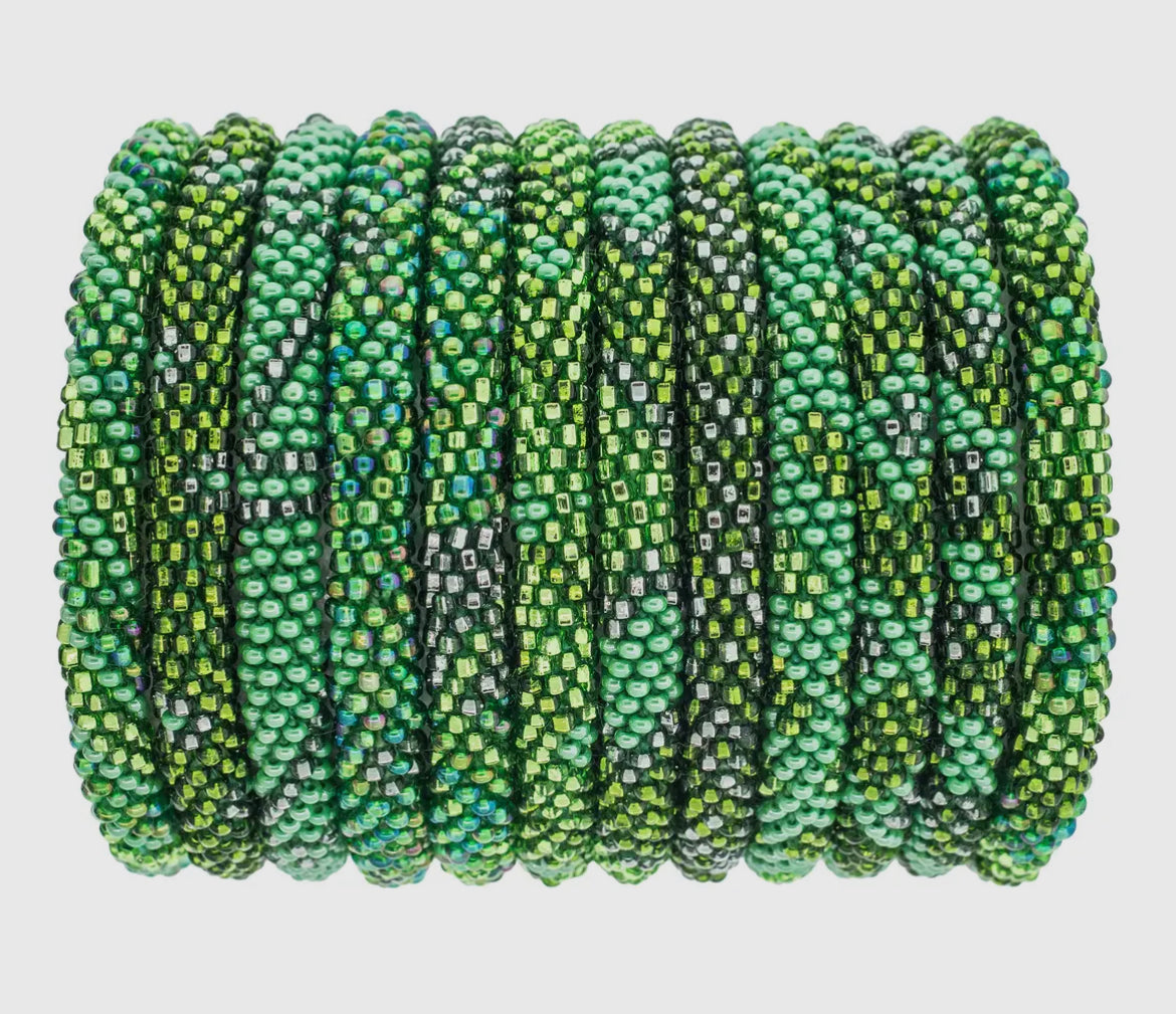 Emerald Roll On Bracelet