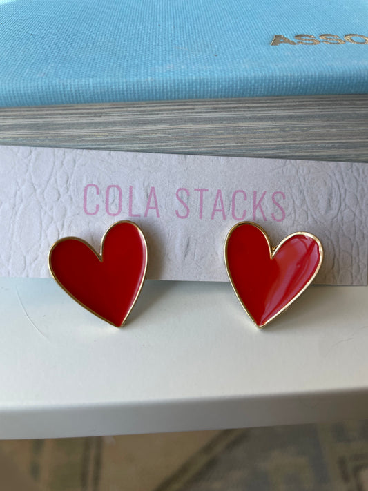 Red Heart Earrings