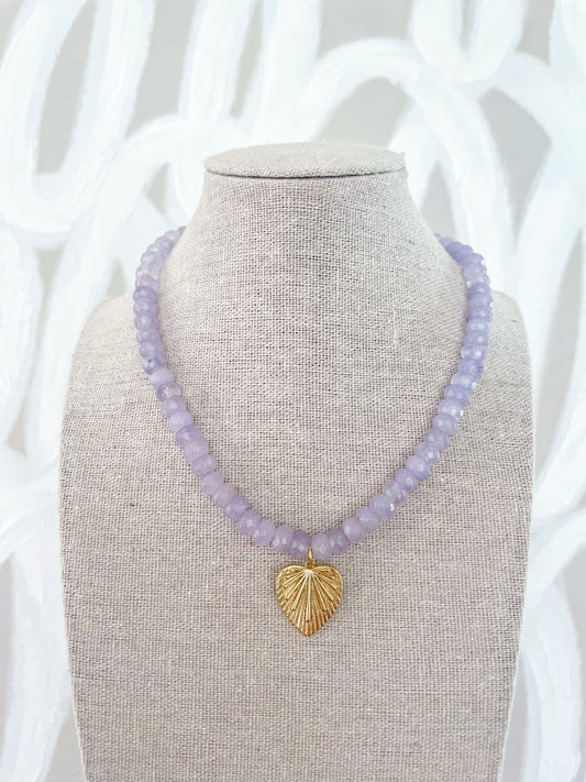 Lilac Heart Necklace