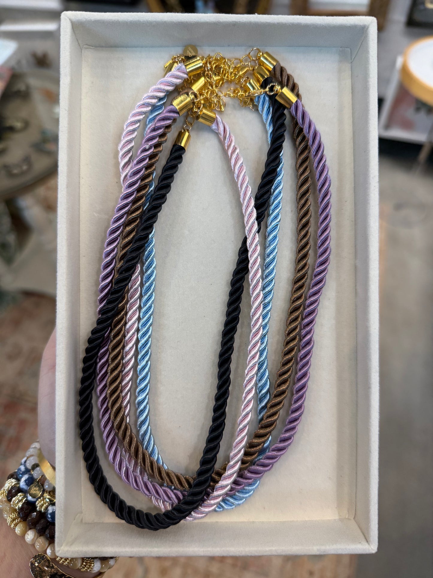 Rope Necklace with Charm