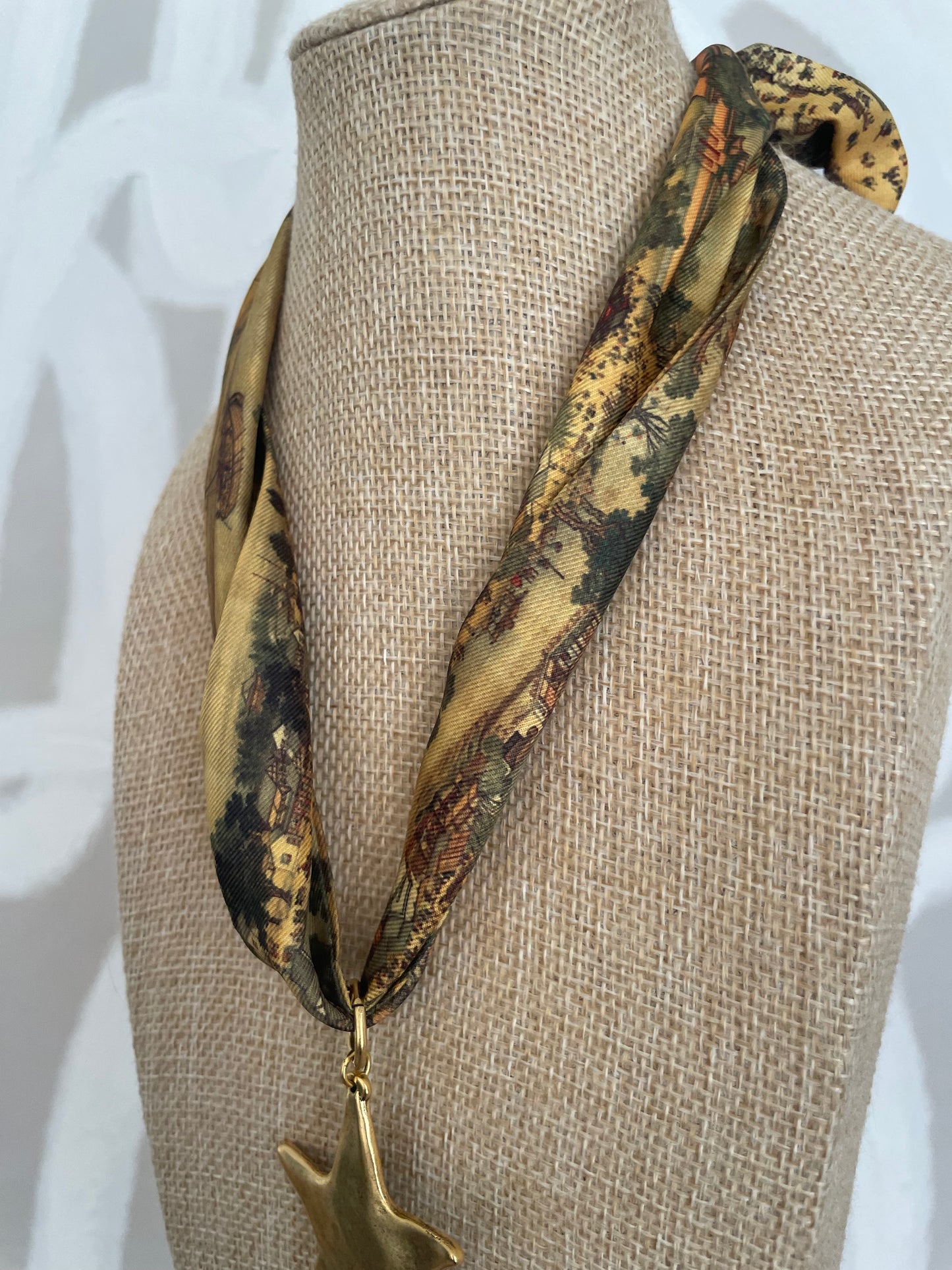 Golden Star Scarf Necklace