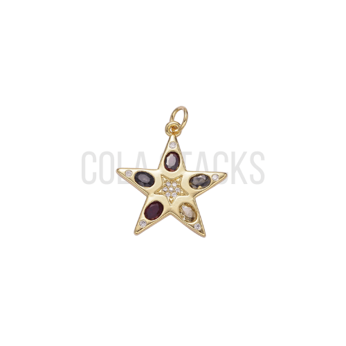 Abstract Star Charm - Cola Stacks - 