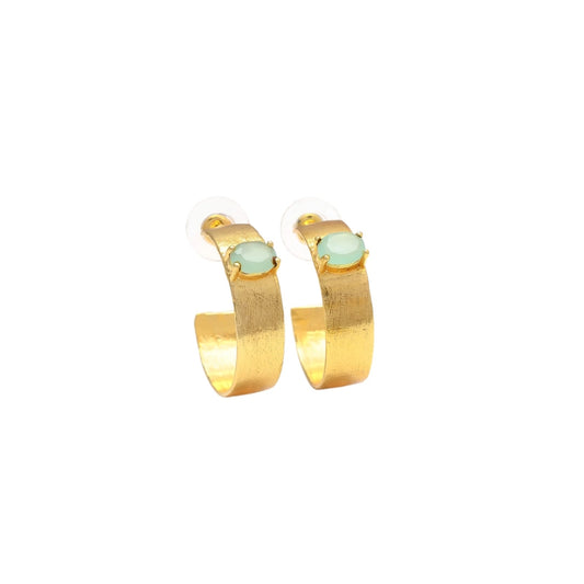 Aqua Hoop Earrings