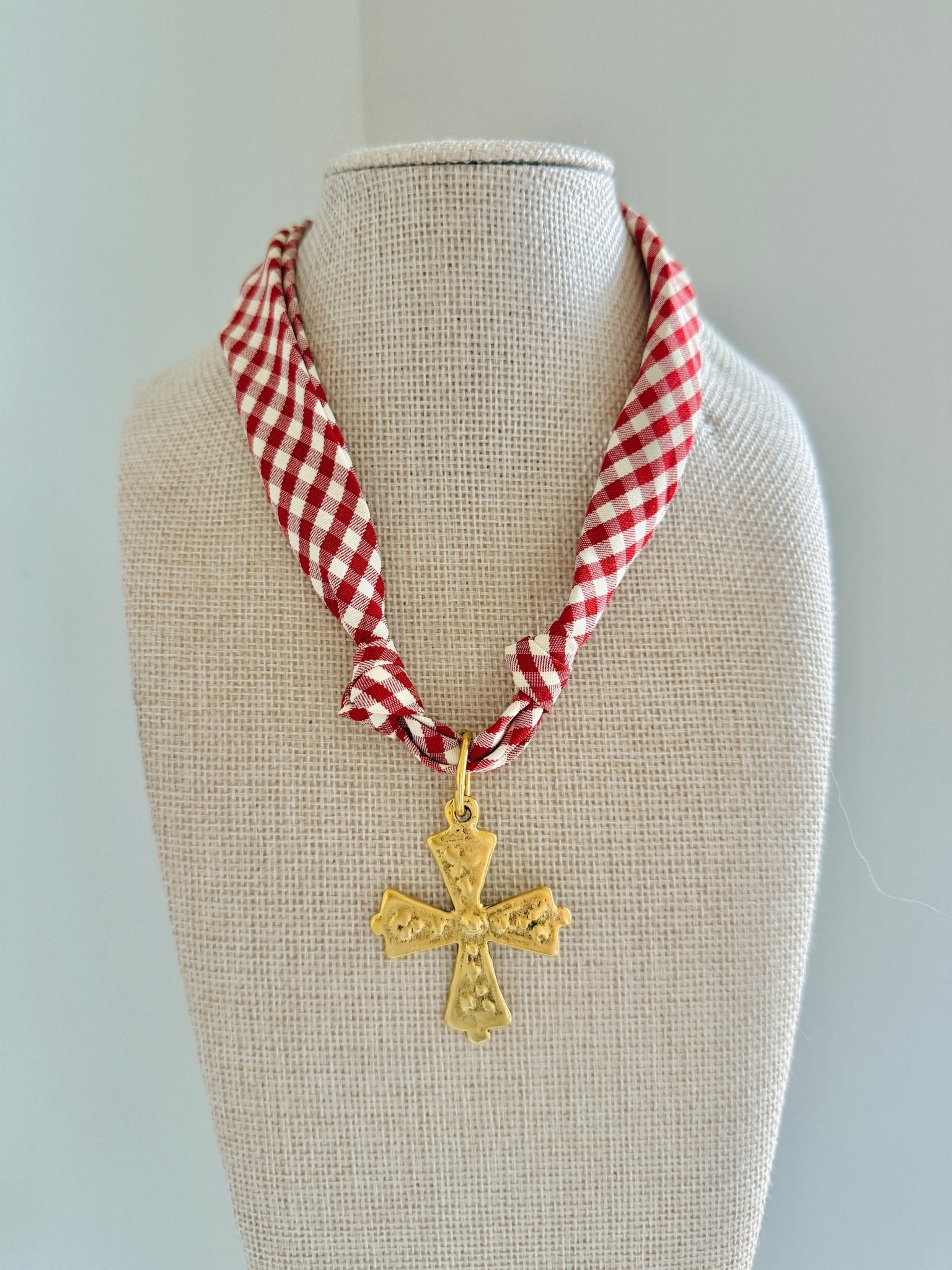 Berry Scarf Necklace - Cola Stacks - 