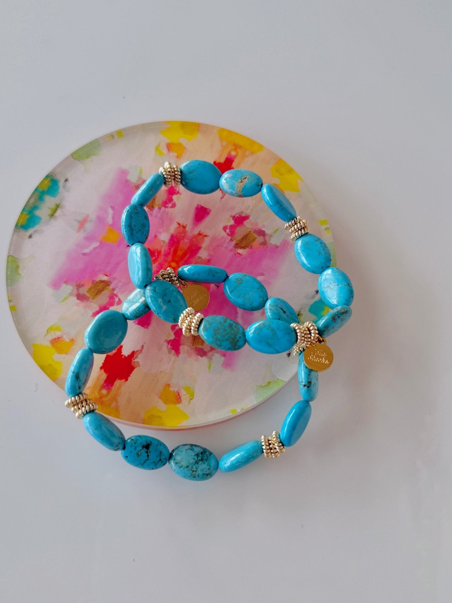 Blue Hills Bracelet - Cola Stacks - 