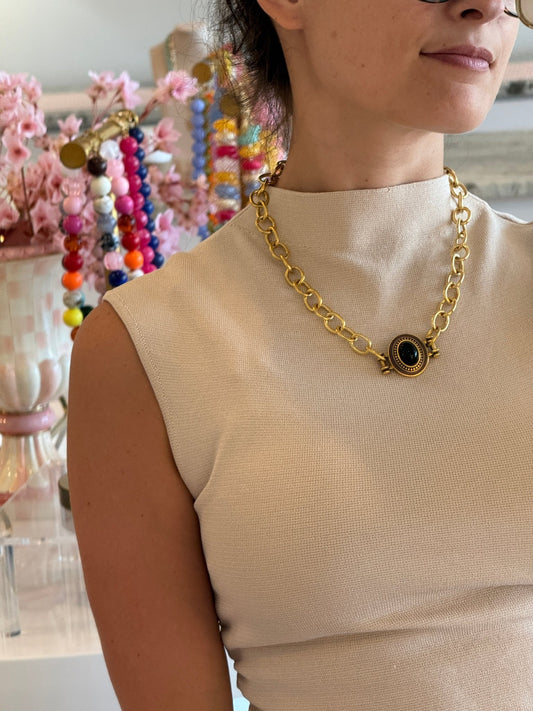 Connie Necklace - Cola Stacks -