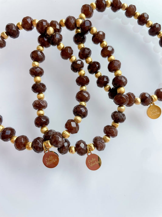 Dark Chocolate Sequoia Bracelet - Cola Stacks - 