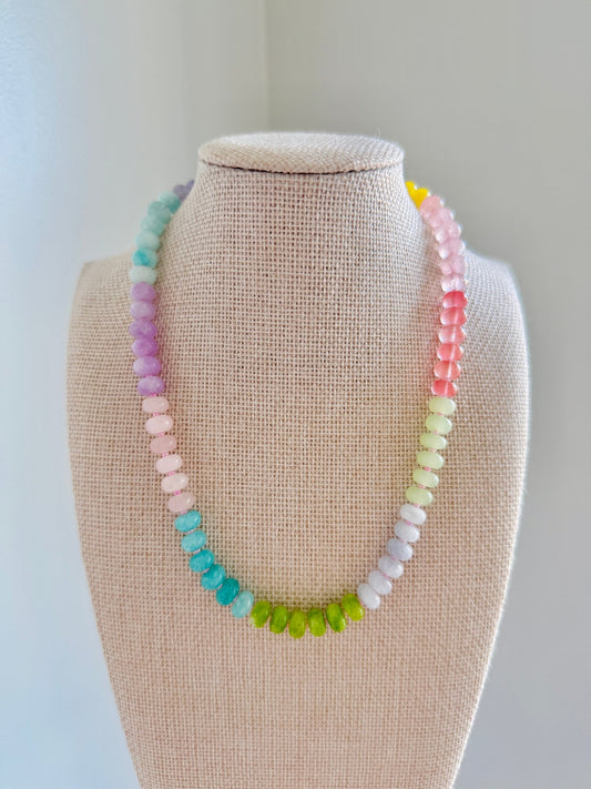 Easter Gemstone Necklace - Cola Stacks - 