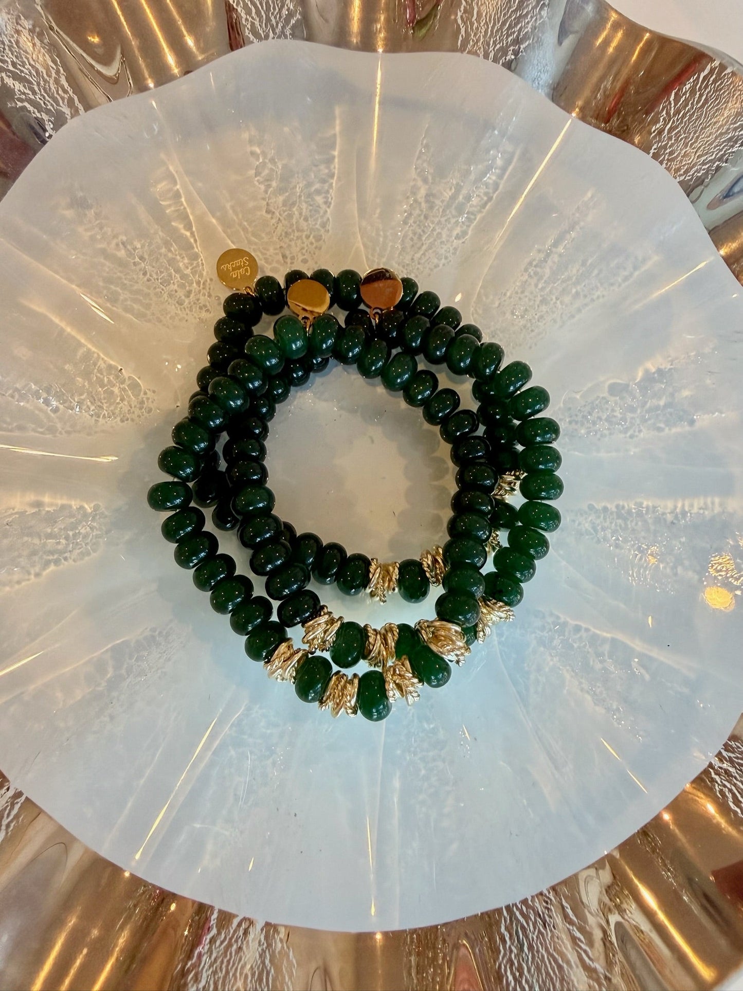 Emerald Lincoln Bracelet - Cola Stacks - 