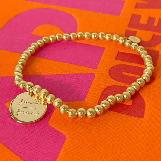 Faith Over Fear Bracelet - Cola Stacks - 