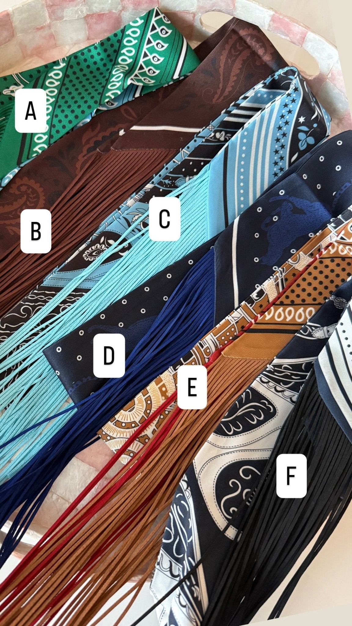 Fringe Scarf - Cola Stacks - 