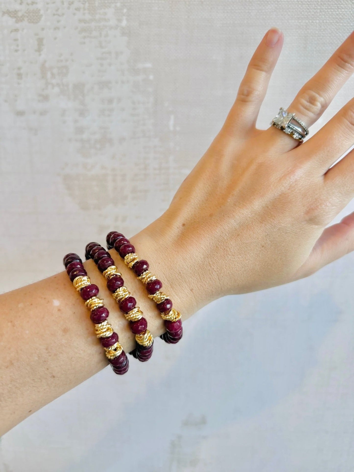 Garnet Lincoln Bracelet - Cola Stacks -
