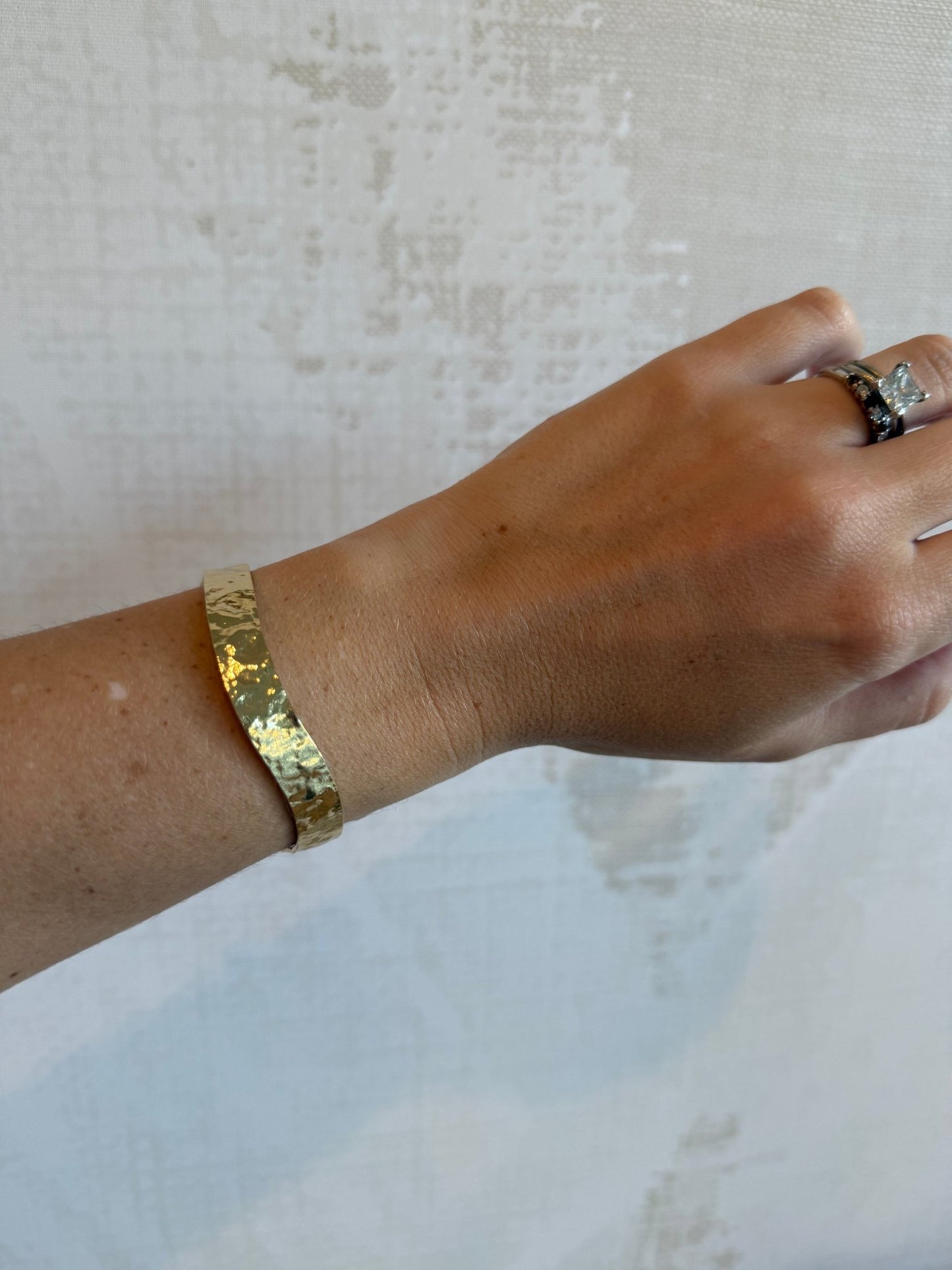 Gilly Gold Cuff Bracelet - Cola Stacks - 