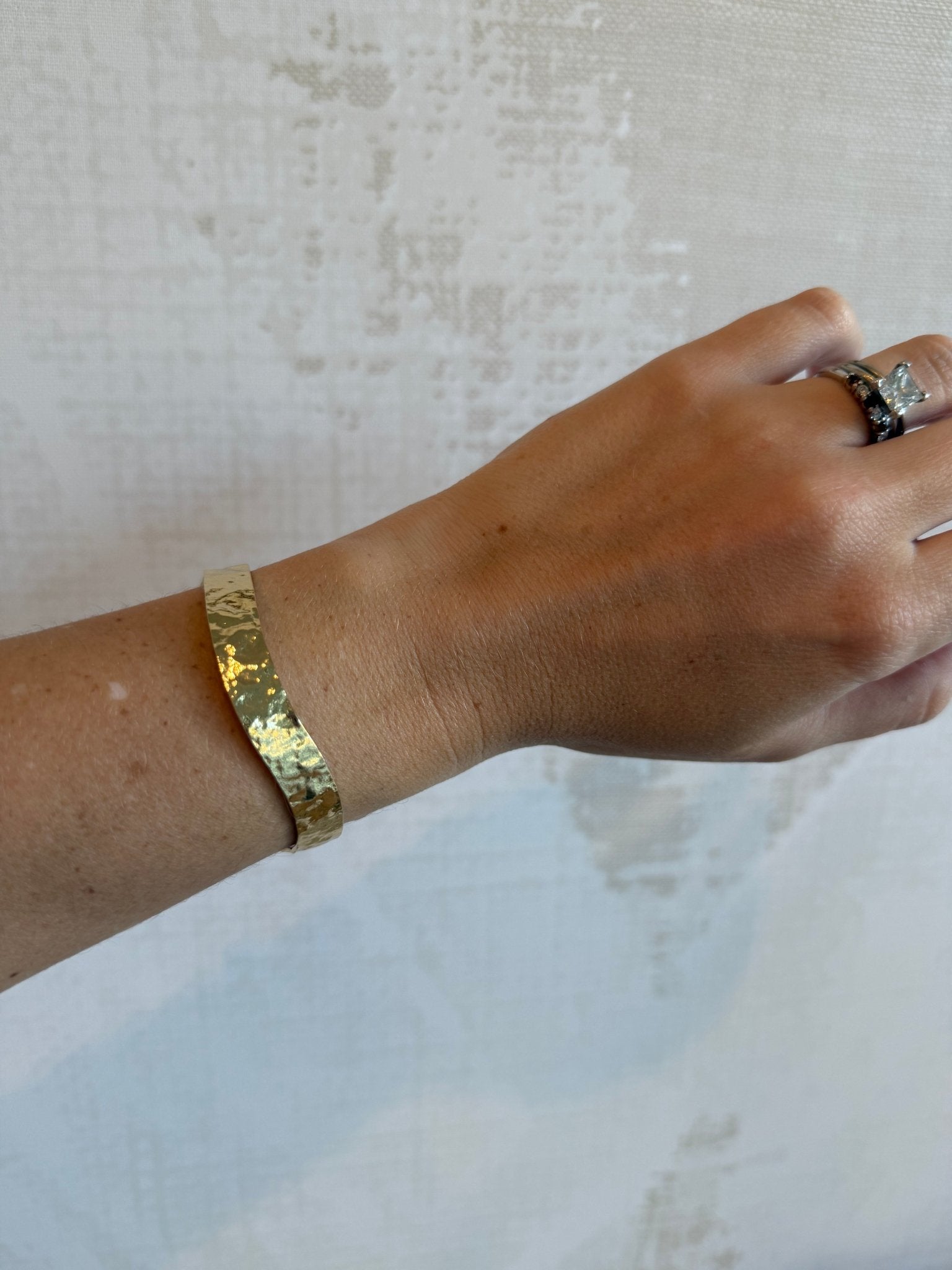 Gilly Gold Cuff Bracelet - Cola Stacks - 