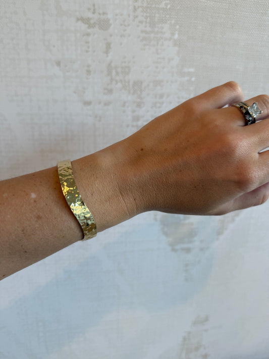 Gilly Gold Cuff Bracelet - Cola Stacks - 