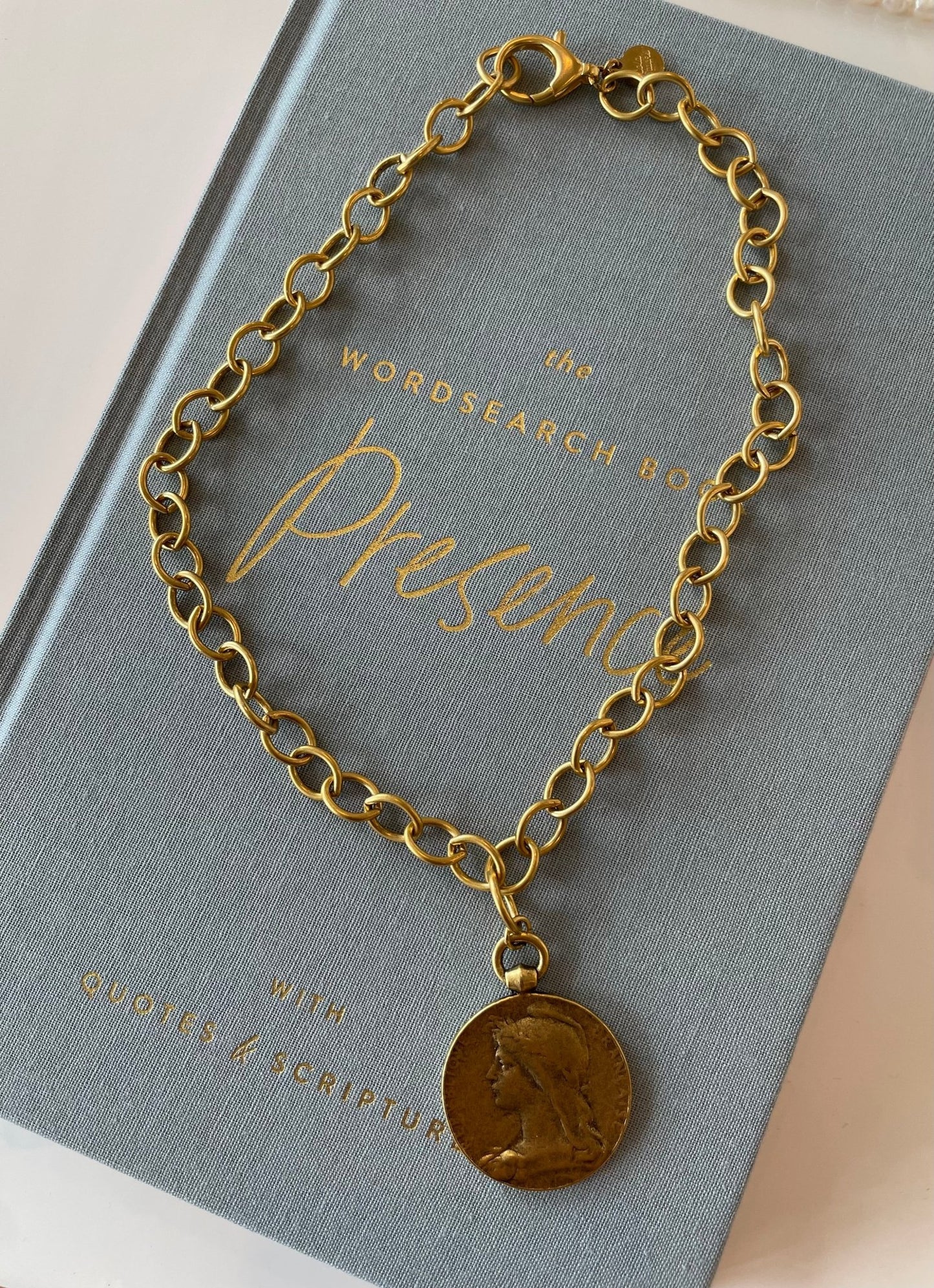 Gold Coin Necklace - Cola Stacks - 