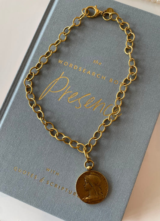 Gold Coin Necklace - Cola Stacks - 