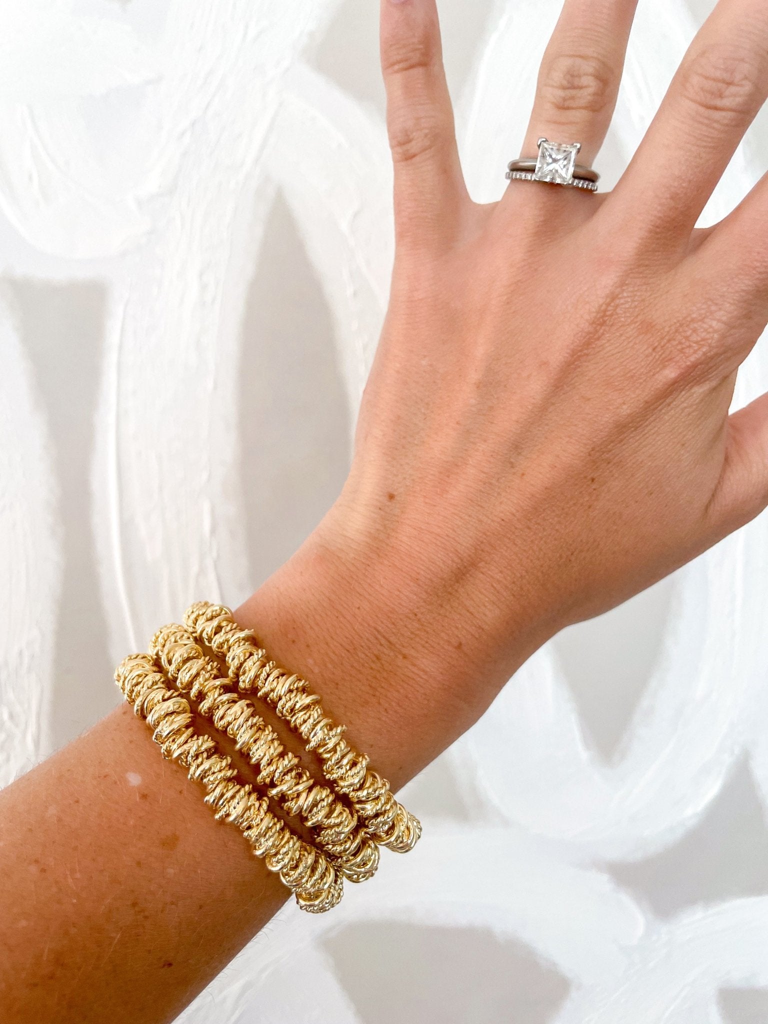 Gold Shelley Bracelet - Cola Stacks - 