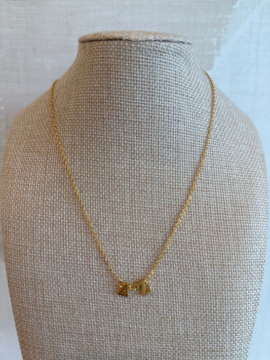 Gold Sorority Necklace - Cola Stacks - 