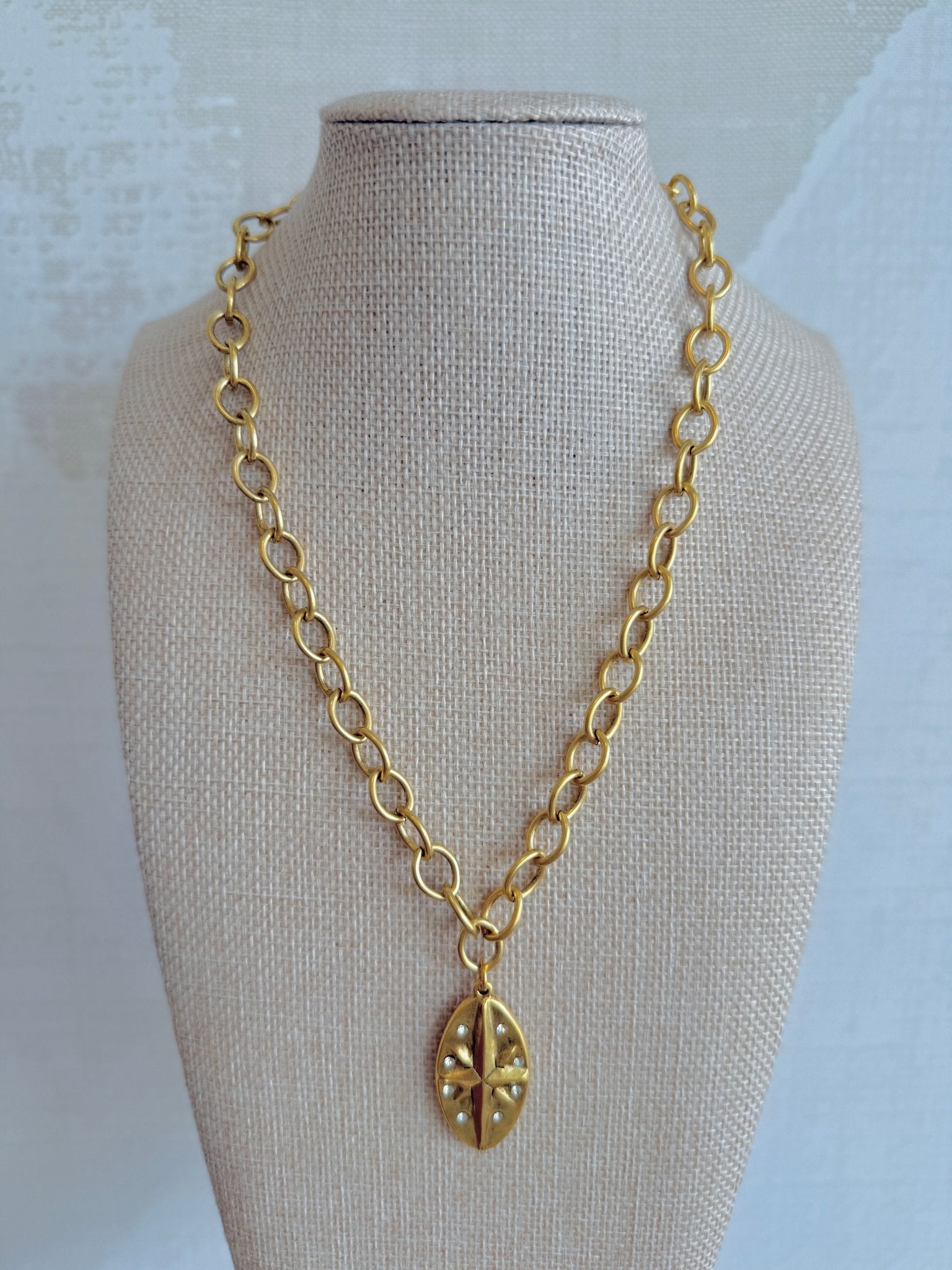 Golden Compass Necklace - Cola Stacks - 
