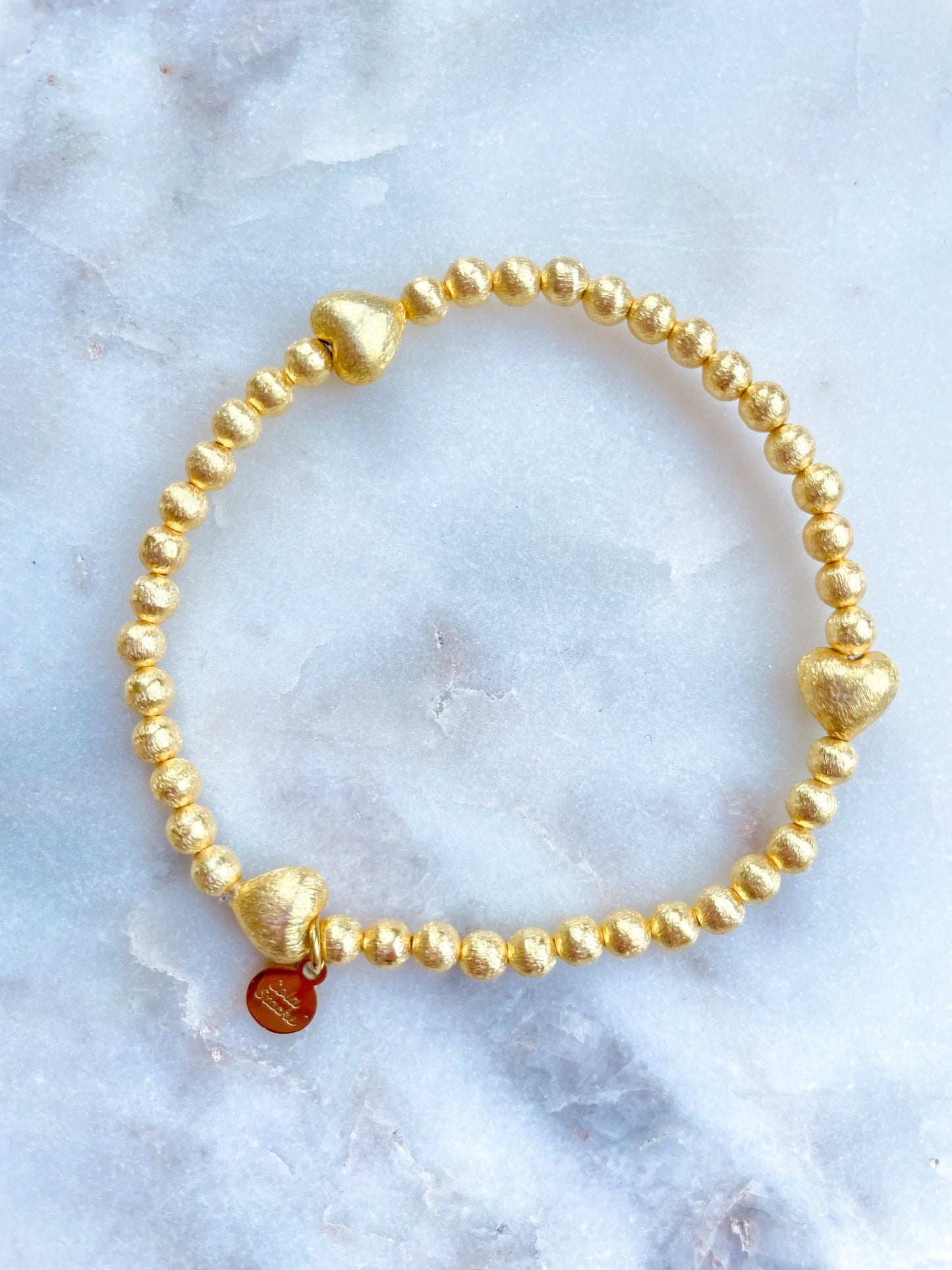 Golden Heart Bracelet - Cola Stacks - 