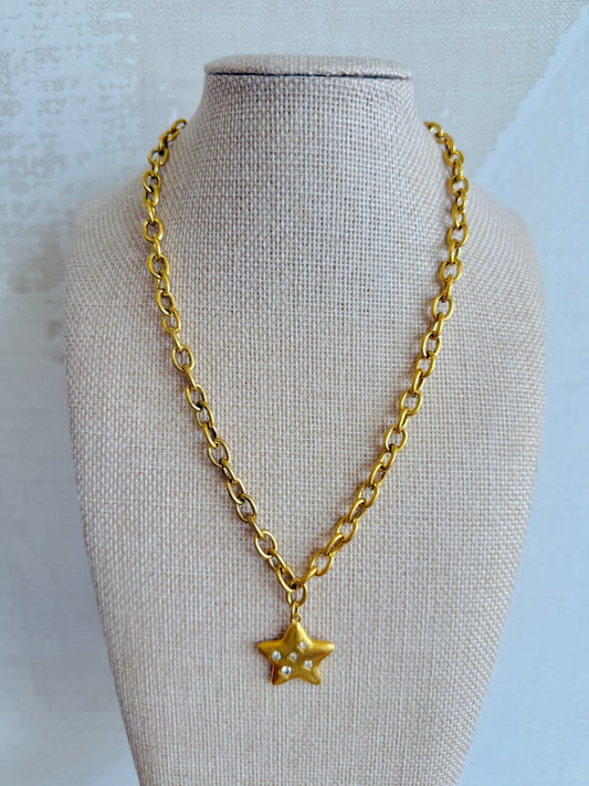 Golden Star Necklace - Cola Stacks - 