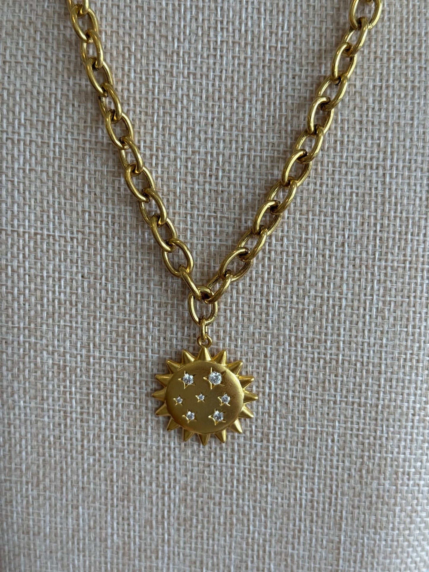 Golden Sun Necklace - Cola Stacks - 