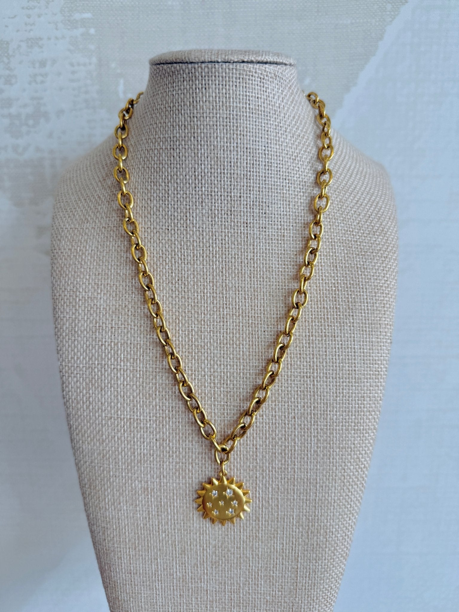 Golden Sun Necklace - Cola Stacks - 
