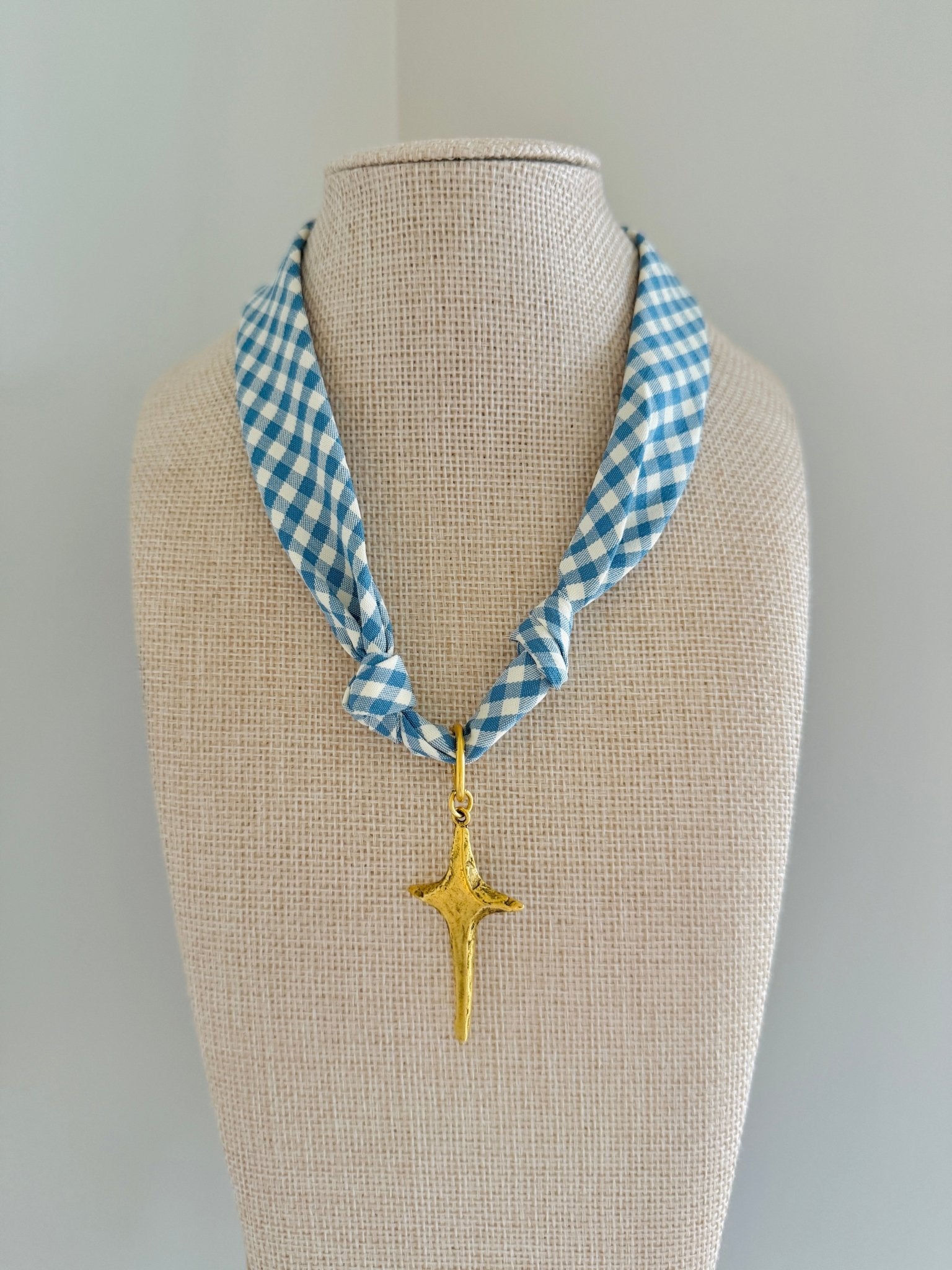 Hallie Scarf Necklace - Cola Stacks - 