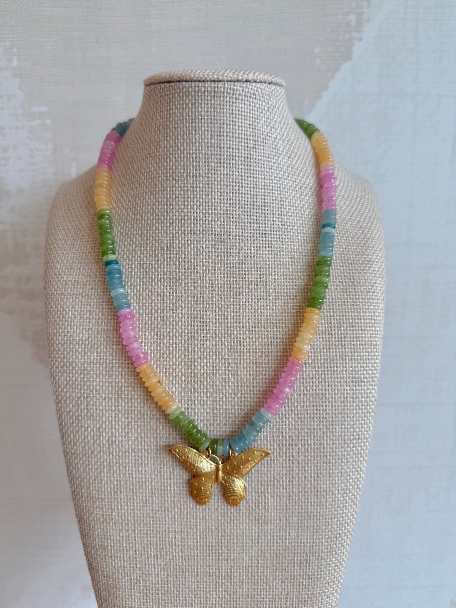 Happy Butterfly Necklace - Cola Stacks -