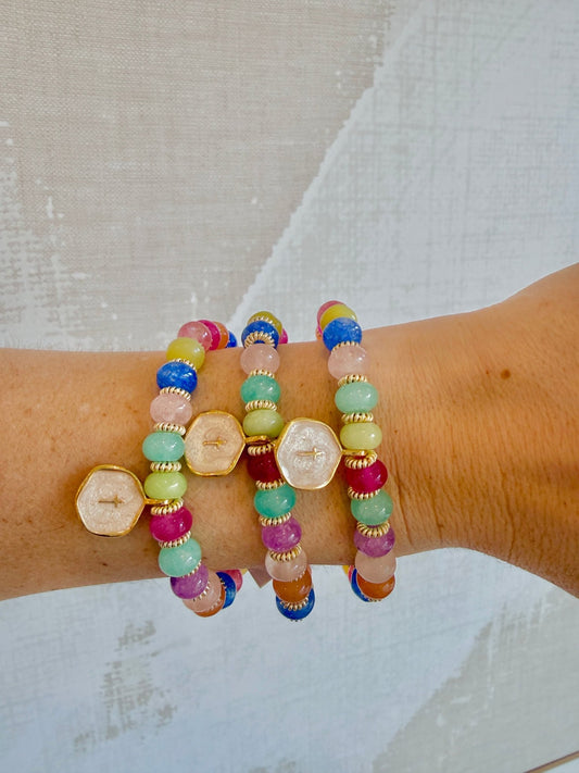Happy Cross Bracelet - Cola Stacks - 