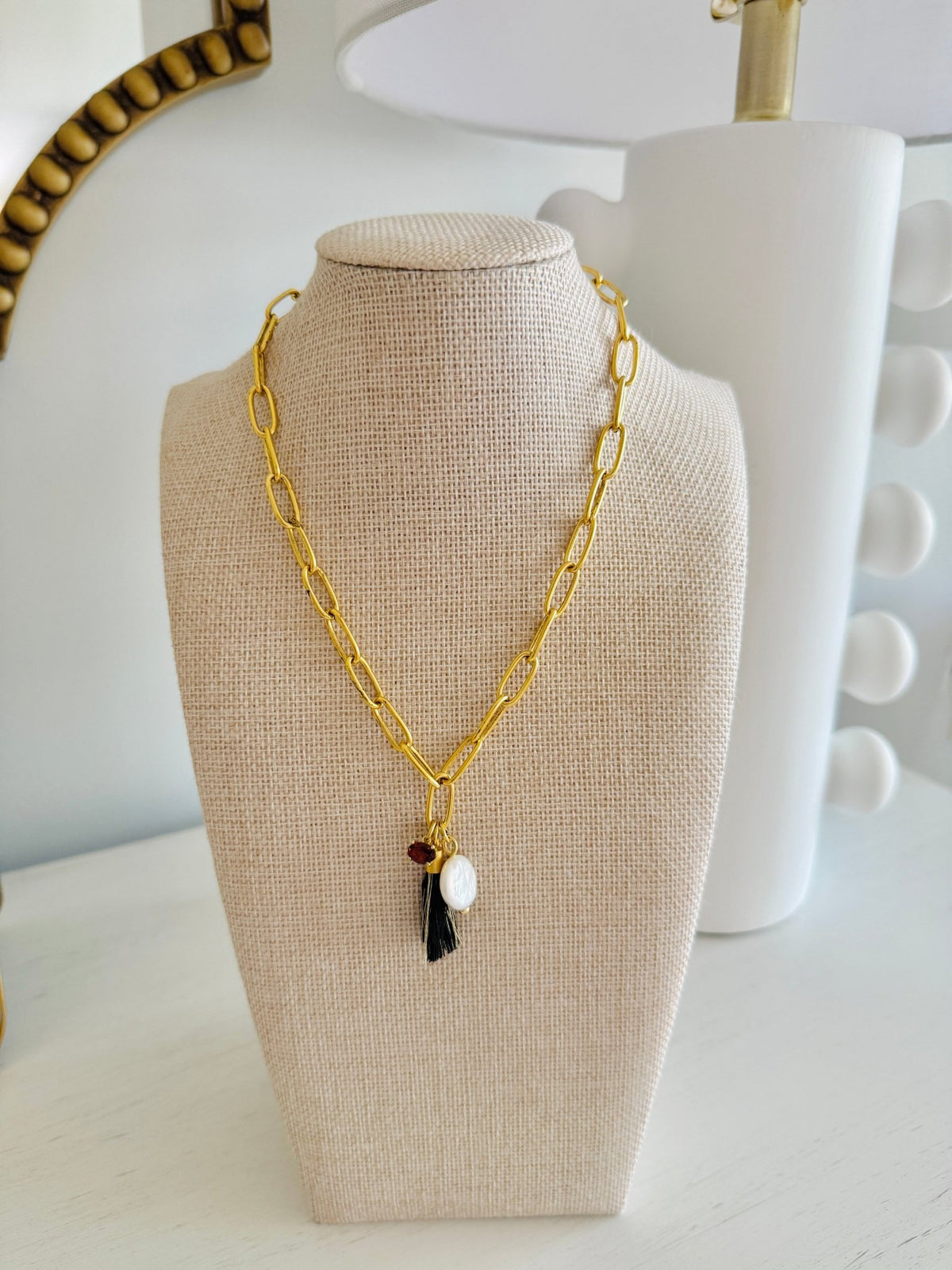 Happy Gameday Necklace - Cola Stacks -