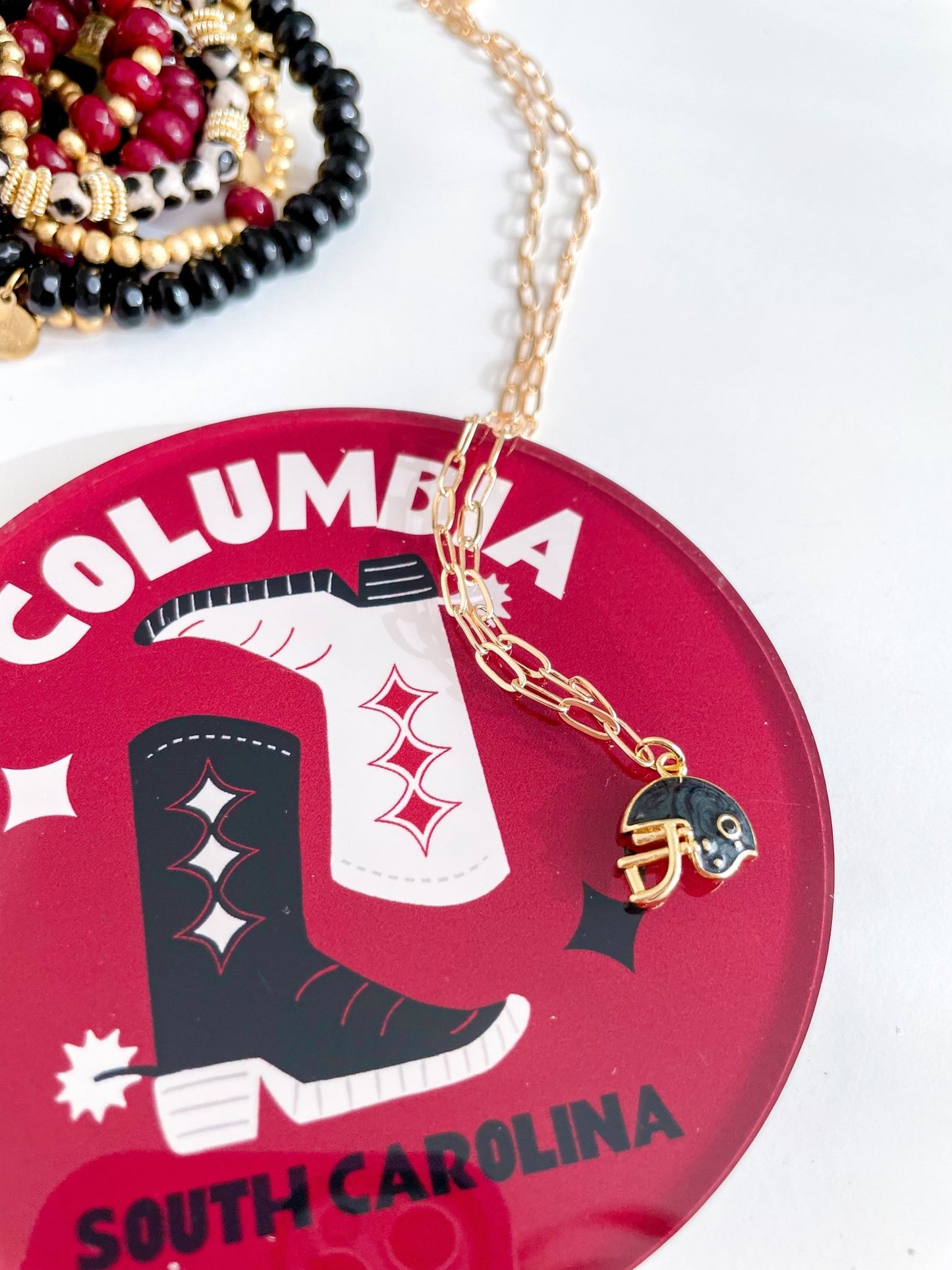 Helmet Necklace - Cola Stacks - 