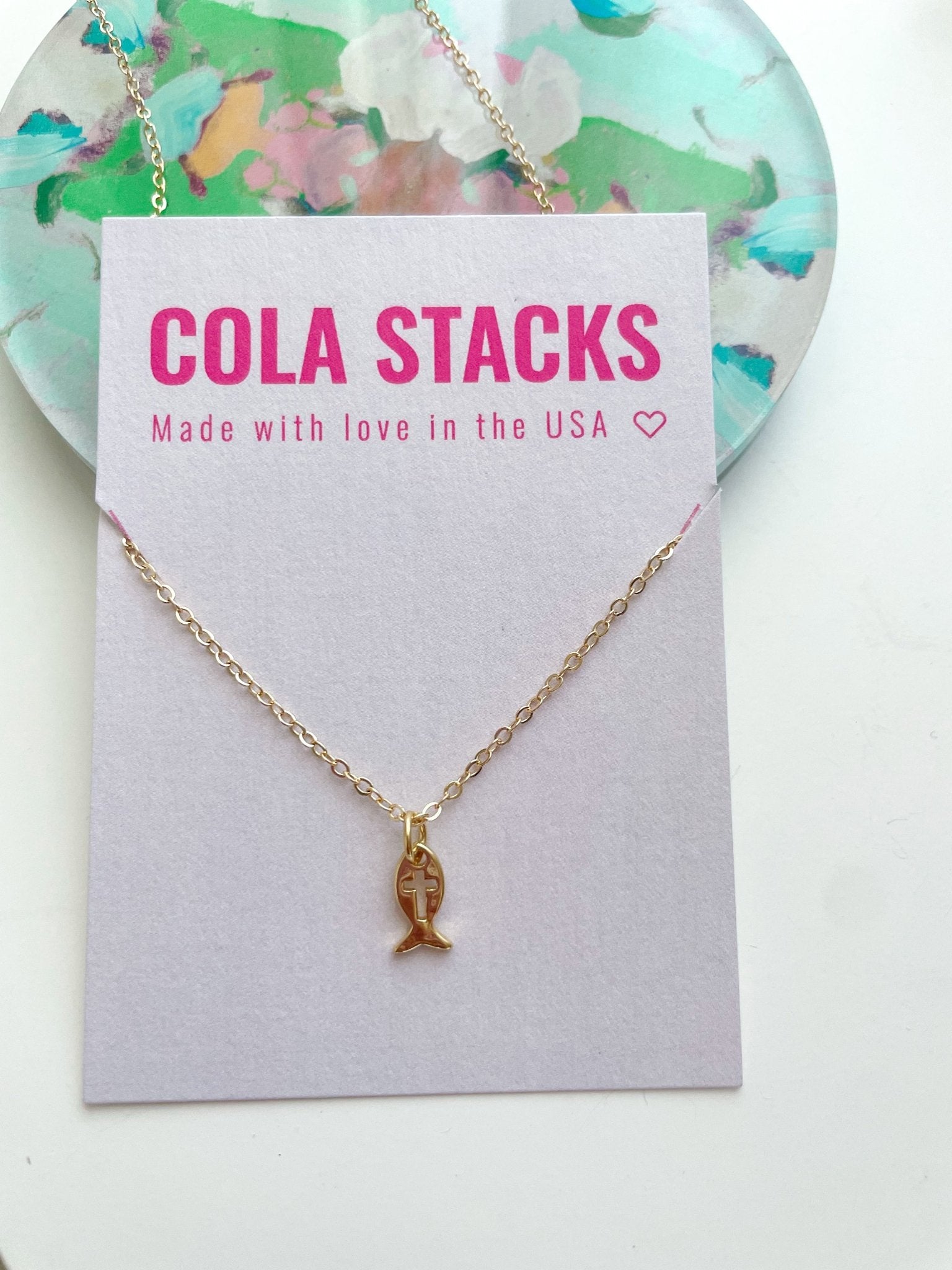 Ichthys Necklace - Cola Stacks - 