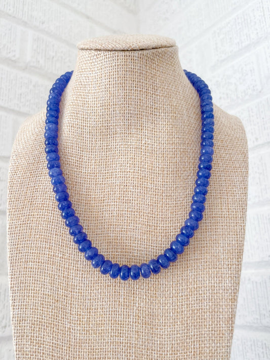 Indigo Necklace - Cola Stacks - 