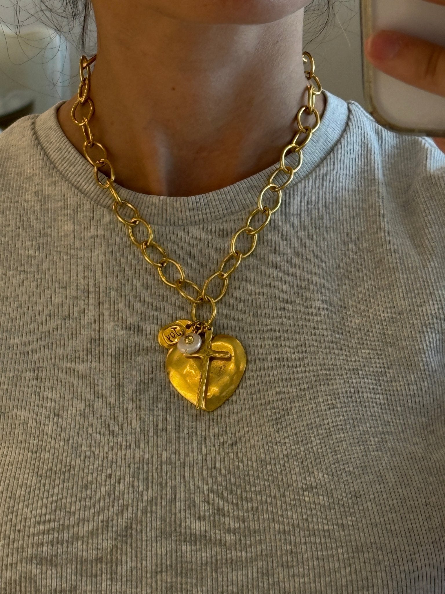 Joyful Heart Necklace - Cola Stacks -