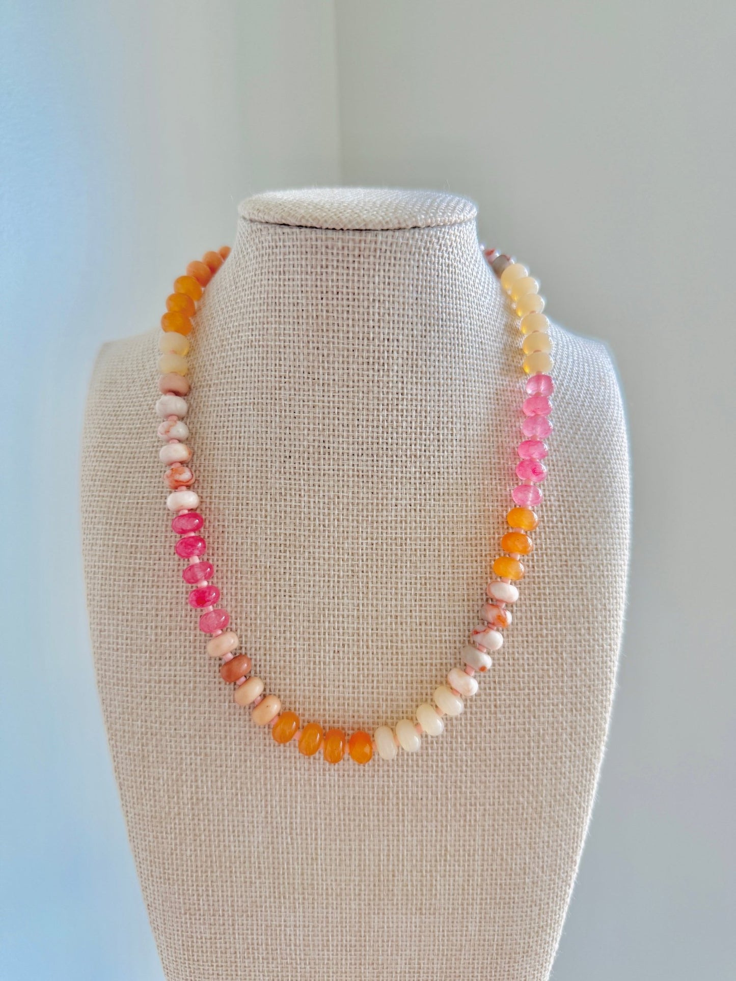 Just Peachy Necklace - Cola Stacks - 
