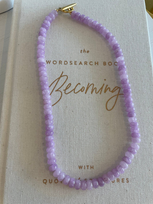 Lavender Necklace - Cola Stacks - 