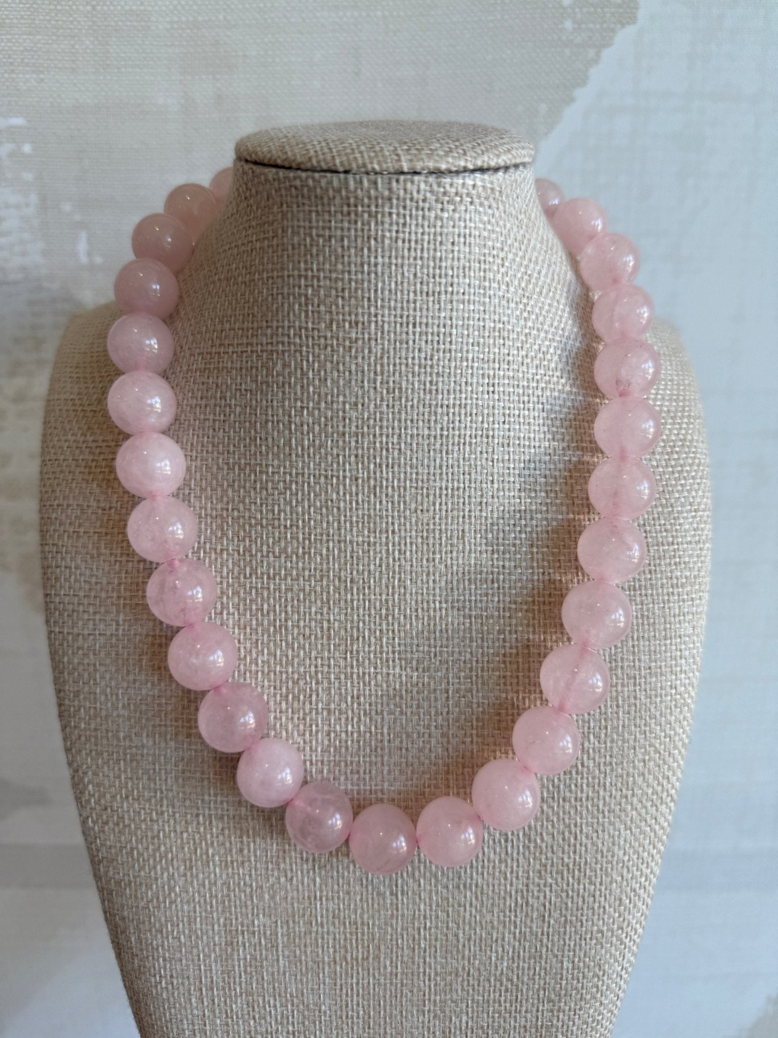 Light Pink Bauble Necklace - Cola Stacks - 