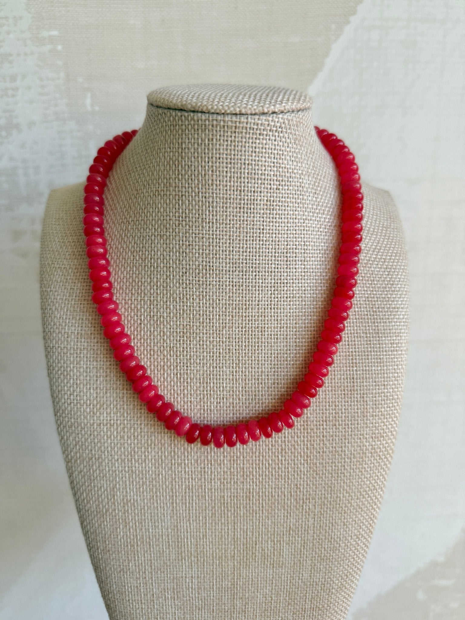 Light Red Necklace - Cola Stacks - 