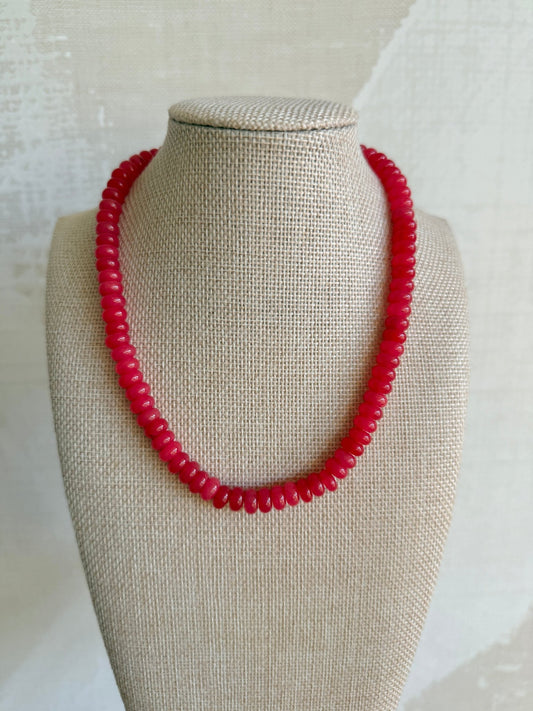 Light Red Necklace - Cola Stacks - 